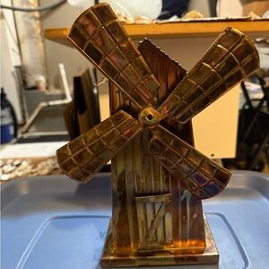 Rustic Copper Windmill Decor